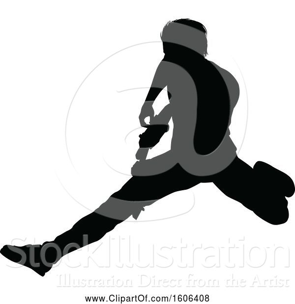 Vector Illustration of Silhouetted Male Guitarist