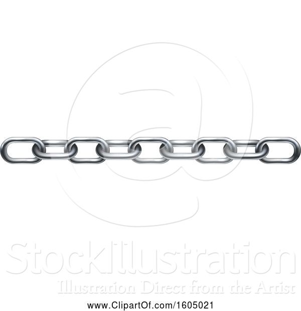Vector Illustration of Silver Chain Links