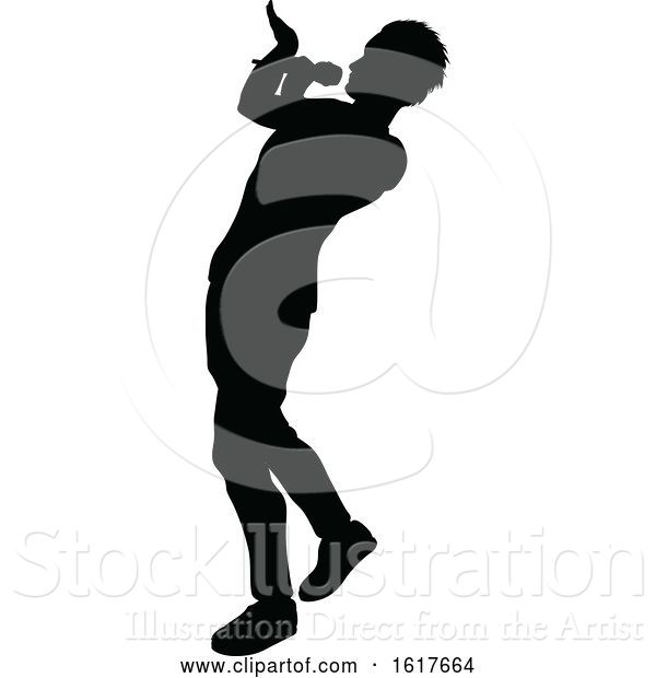 Vector Illustration of Singers Pop Country Rock Hiphop Star Silhouette