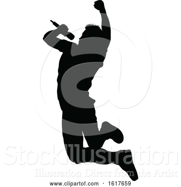 Vector Illustration of Singers Pop Country Rock Hiphop Star Silhouette