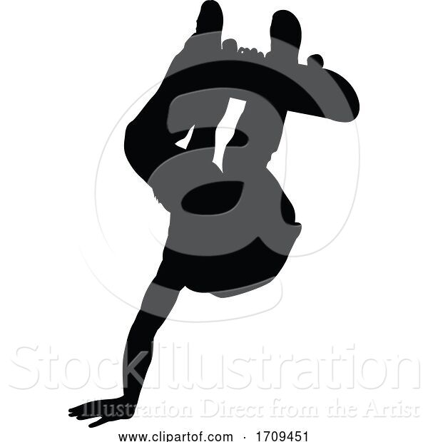Vector Illustration of Skateboarder Skater Silhouette