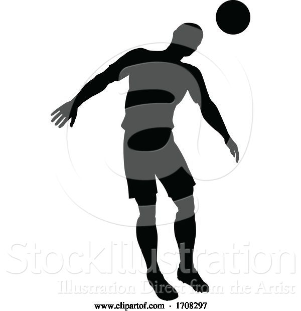 Vector Illustration of Soccer Football Player Silhouette