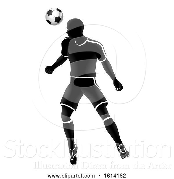 Vector Illustration of Soccer Player Sports Silhouette