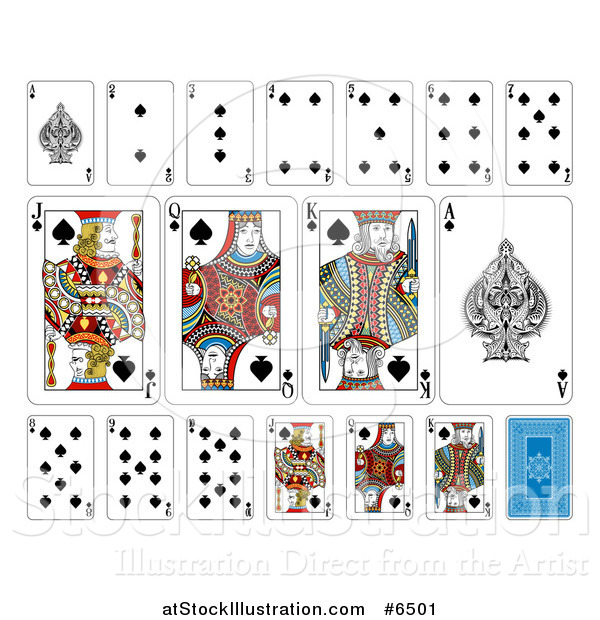Vector Illustration of Spades Playing Card Suit