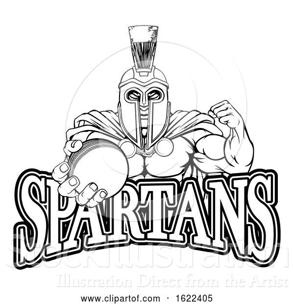 Vector Illustration of Spartan Trojan Cricket Sports Mascot