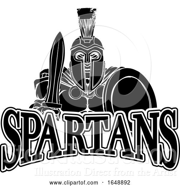 Vector Illustration of Spartan Trojan Sports Mascot