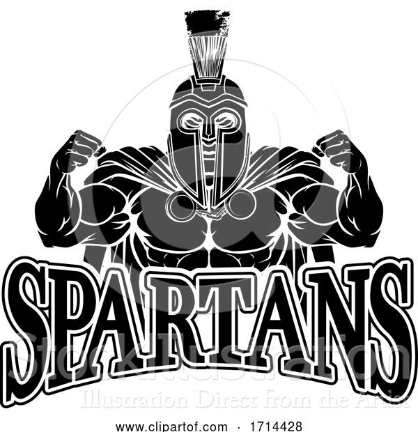 Vector Illustration of Spartan Trojan Sports Mascot