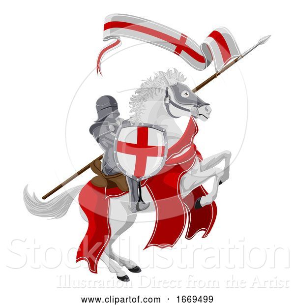 Vector Illustration of St George Patron Saint of England