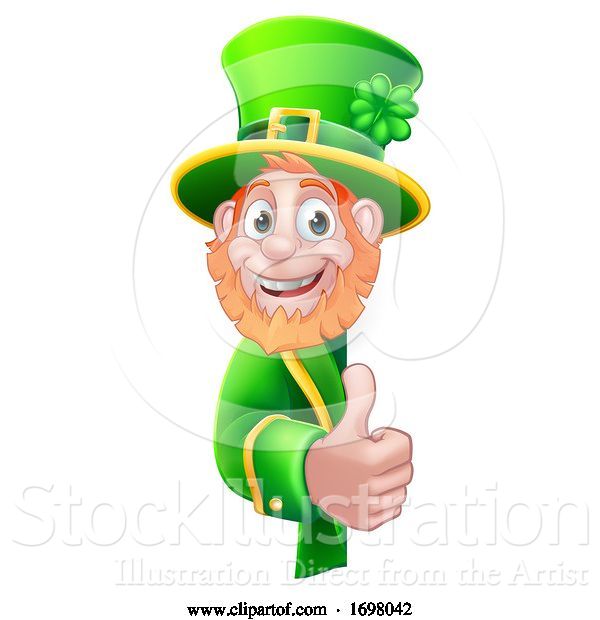 Vector Illustration of St Patricks Day Leprechaun Sign