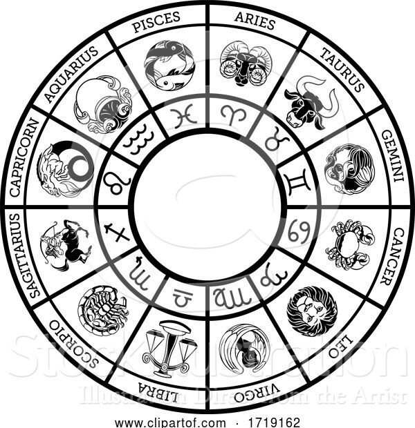 Vector Illustration of Star Signs Zodiac Astrology Horoscope Icon