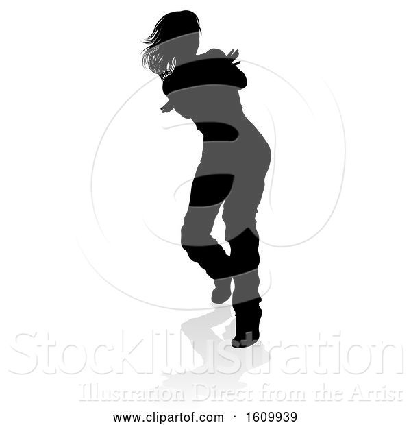 Vector Illustration of Street Dance Dancer Silhouette