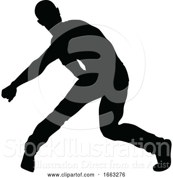 Vector Illustration of Street Dance Dancer Silhouette