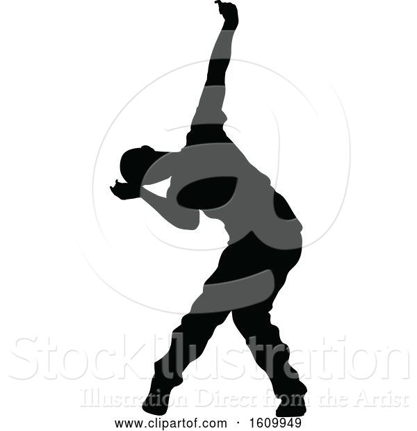 Vector Illustration of Street Dance Dancer Silhouettes