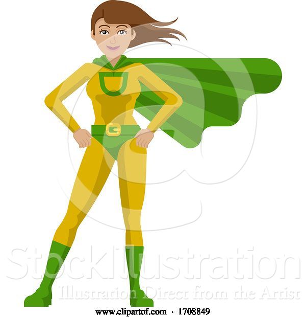 Vector Illustration of Super Hero Lady