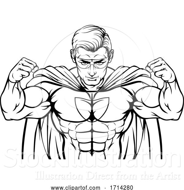Vector Illustration of Superhero Character