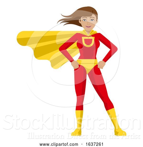Vector Illustration of Superhero Lady