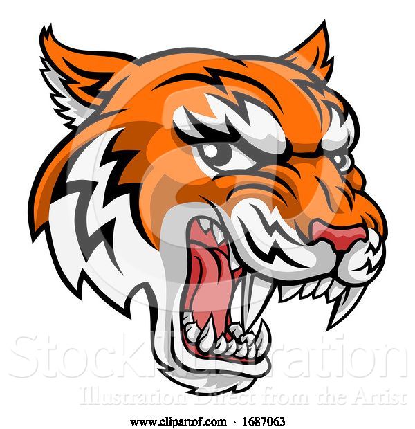 Vector Illustration of Tiger Animal Mascot