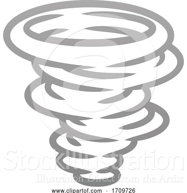 Vector Illustration of Tornado Twister Hurricane or Cyclone Icon Concept