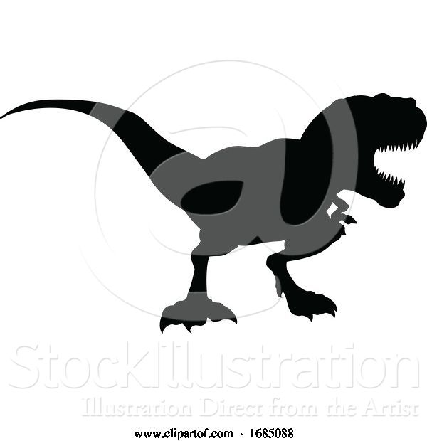 Vector Illustration of TRex Dinosaur Silhouette