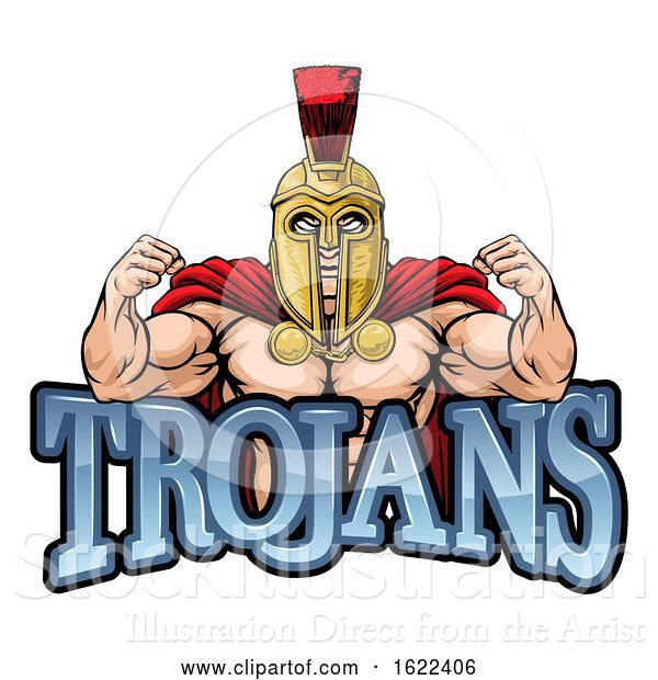 Vector Illustration of Trojan Spartan Sports Mascot
