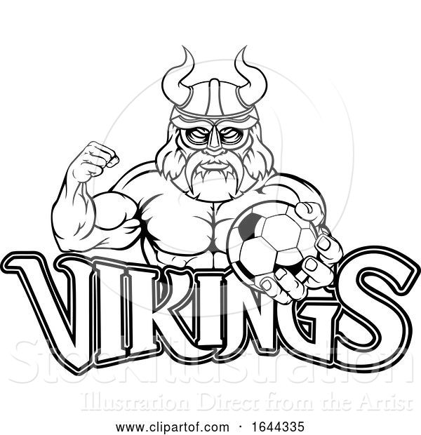 Vector Illustration of Viking Soccer Football Sports Mascot