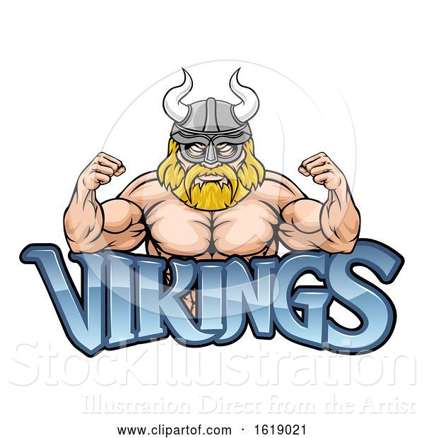 Vector Illustration of Viking Sports Mascot