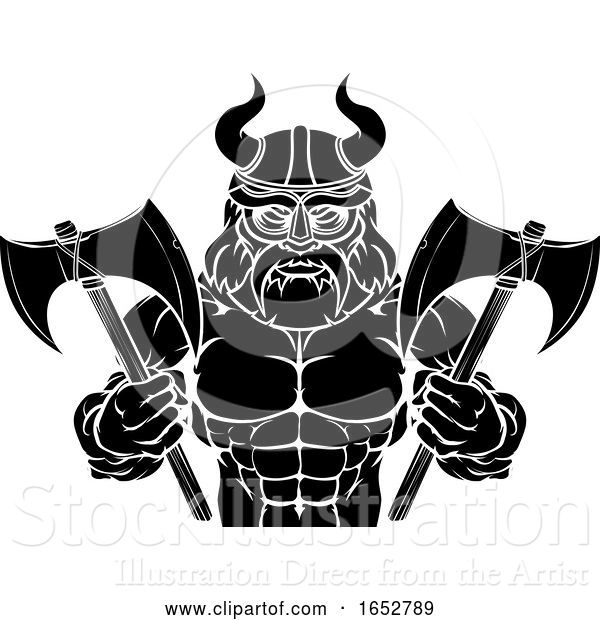 Vector Illustration of Viking Sports Mascot