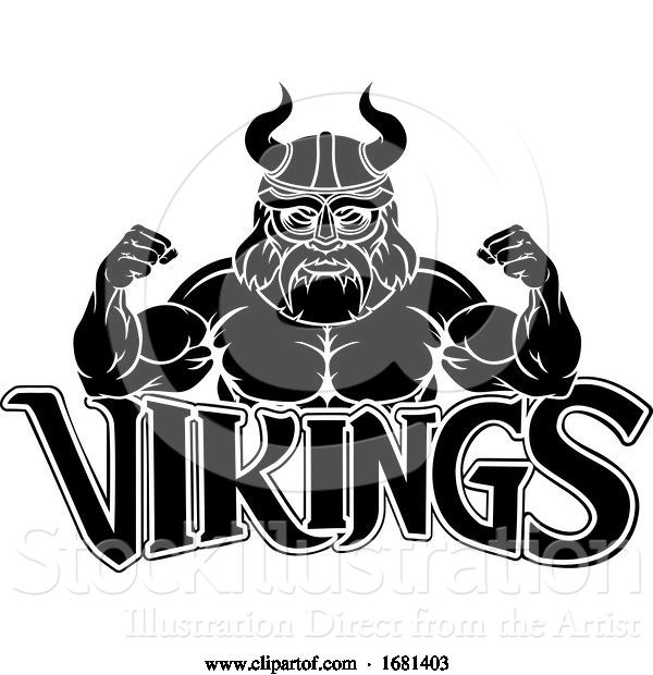 Vector Illustration of Viking Sports Mascot