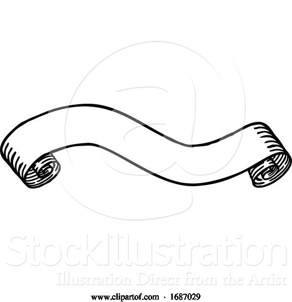 Vector Illustration of Vintage Scroll