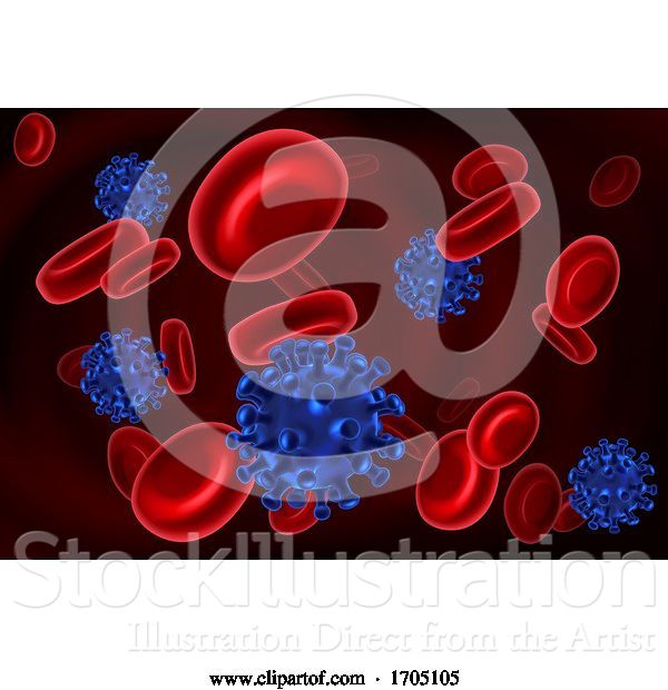 Vector Illustration of Virus Blood Cells Molecules Illustration