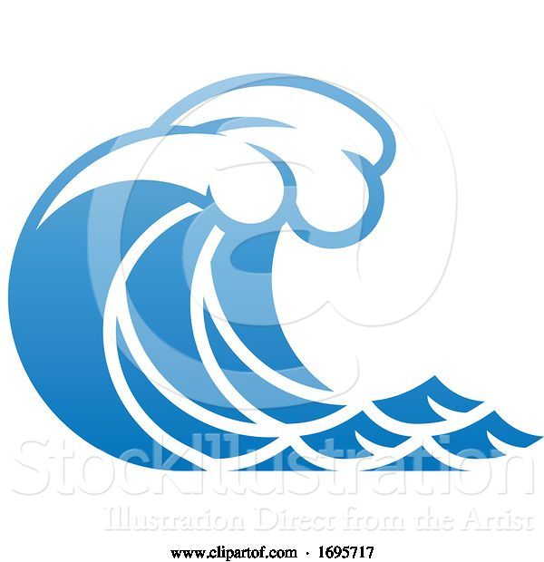 Vector Illustration of Wave Ocean Water Icon Concept