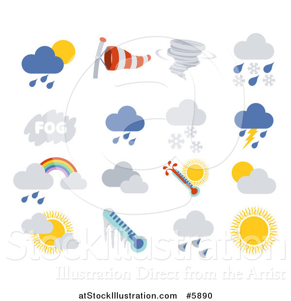 Vector Illustration of Weather Icons
