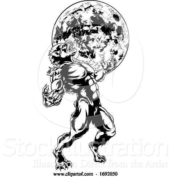 Vector Illustration of Werewolf Monster