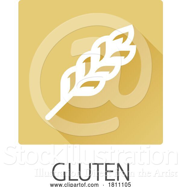 Vector Illustration of Wheat Plant Gluten Food Icon Concept
