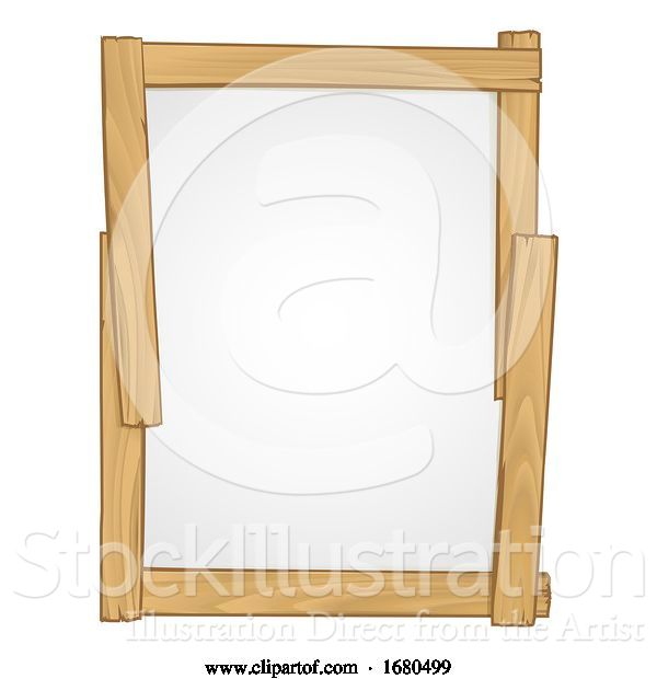 Vector Illustration of Wood Frame Sign Background Design Element