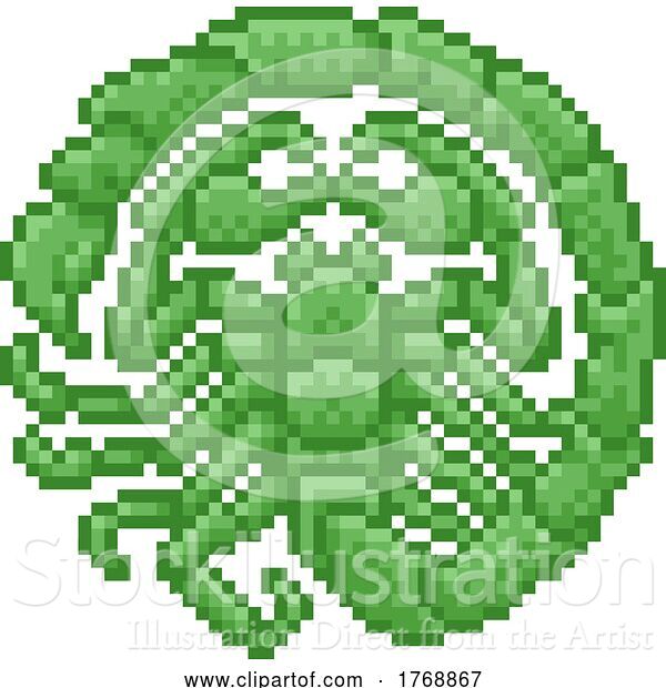 Vector Illustration of Zodiac Horoscope Astrology Scorpio Pixel Art Sign
