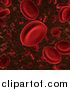 Illustration of a Floating Red Blood Cell Background by AtStockIllustration