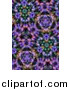 Illustration of a Purple Fractal Kaleidoscope Background by AtStockIllustration