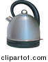 Illustration of a Silver Coffee or Tea Kettle by AtStockIllustration