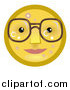 Illustration of an Emoticon with Pimples, Wearing Glasses by AtStockIllustration