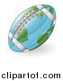 Vector Illustration of a 3d American Football Map Globe by AtStockIllustration