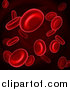 Vector Illustration of a 3d Background of Red Blood Cells by AtStockIllustration