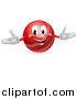 Vector Illustration of a 3d Happy Cricket Ball Mascot by AtStockIllustration