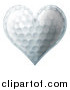 Vector Illustration of a 3d Heart Shaped Golf Ball by AtStockIllustration