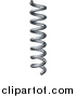 Vector Illustration of a 3d Silver Coil Spring by AtStockIllustration