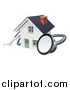 Vector Illustration of a 3d Stethoscope Around a White Home by AtStockIllustration