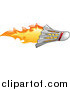 Vector Illustration of a Badminton Shuttlecock on Fire by AtStockIllustration