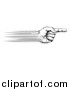 Vector Illustration of a Black and White Speed Lines Creating a Pointing Hand by AtStockIllustration