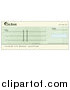 Vector Illustration of a Blank Green Blank Cheque by AtStockIllustration