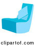 Vector Illustration of a Blue Chair with a Pillow by AtStockIllustration